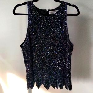 Papell Boutique Evening Bejeweled Top